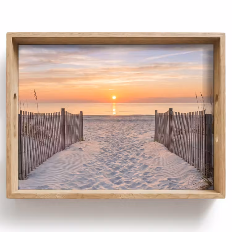 Bandeja - Puesta de sol - Playa - Arena — 1