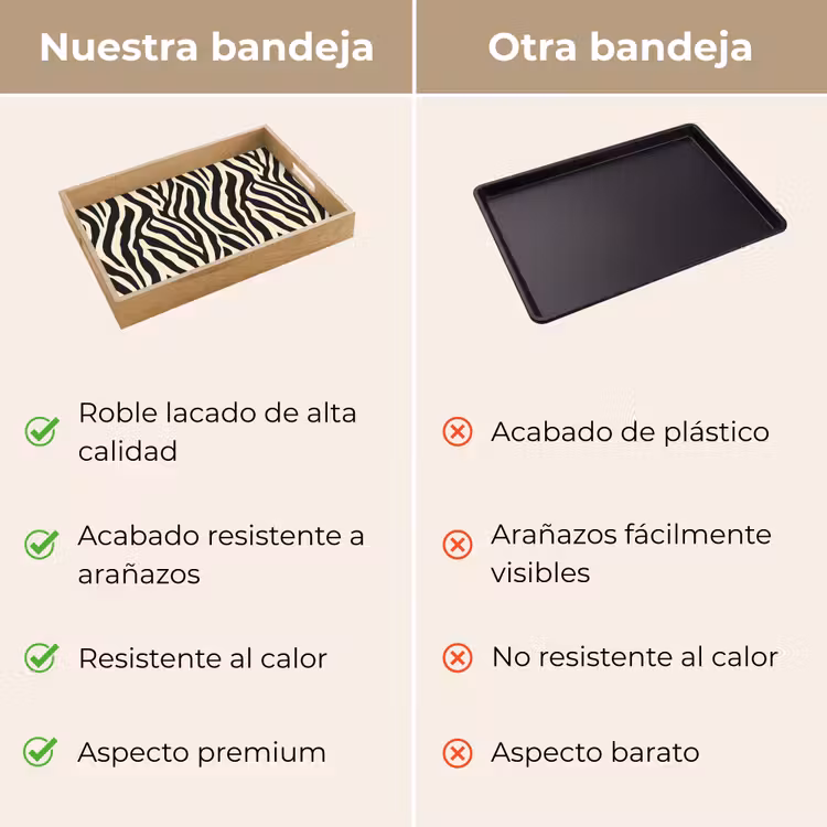 Bandeja - Cebra - Estampado - Clásico - Negro — 9