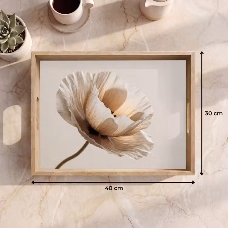 Bandeja - Flor - Beige - Crema — 7
