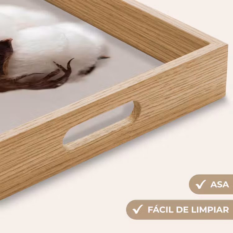 Bandeja - Bola de algodón - Minimalista - Blanco — 8