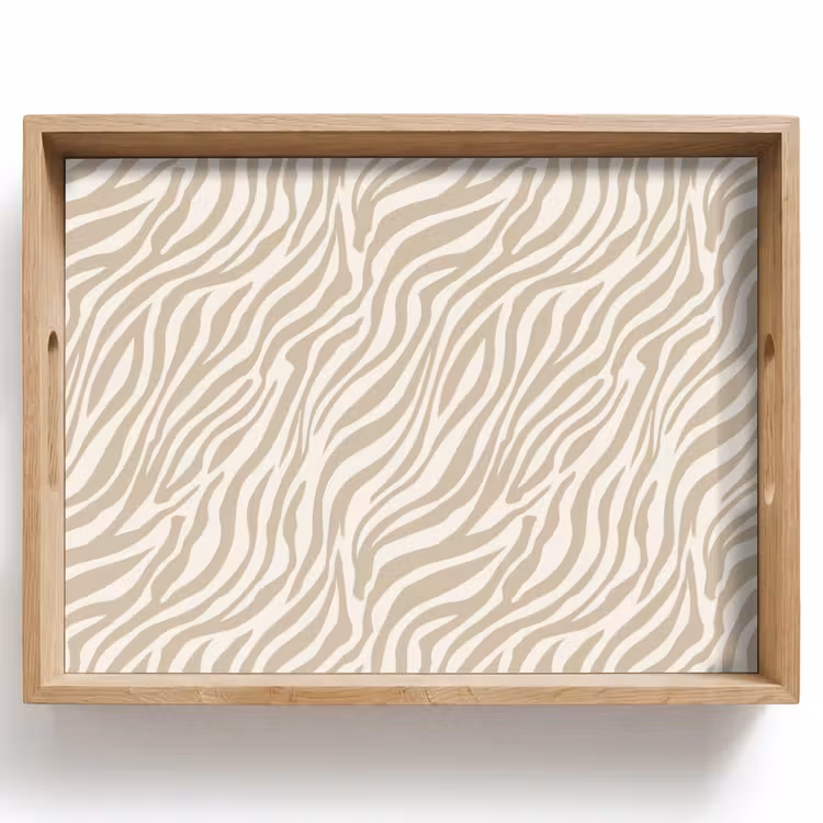 Bandeja - Cebra - Estampado - Beige — 1