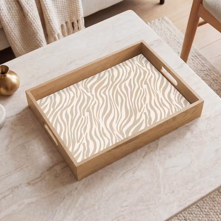 Bandeja - Cebra - Estampado - Beige — 2