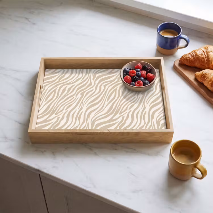 Bandeja - Cebra - Estampado - Beige — 3