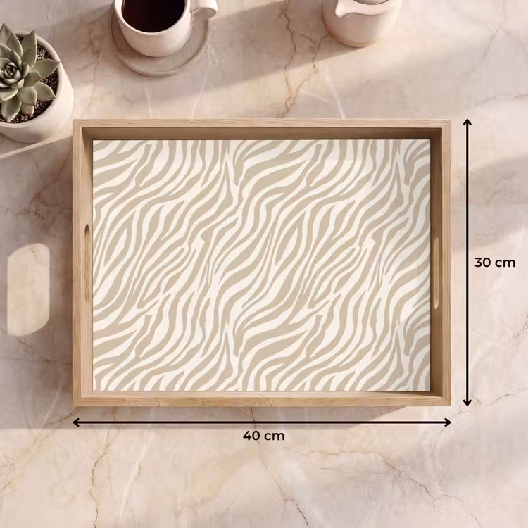Bandeja - Cebra - Estampado - Beige — 7