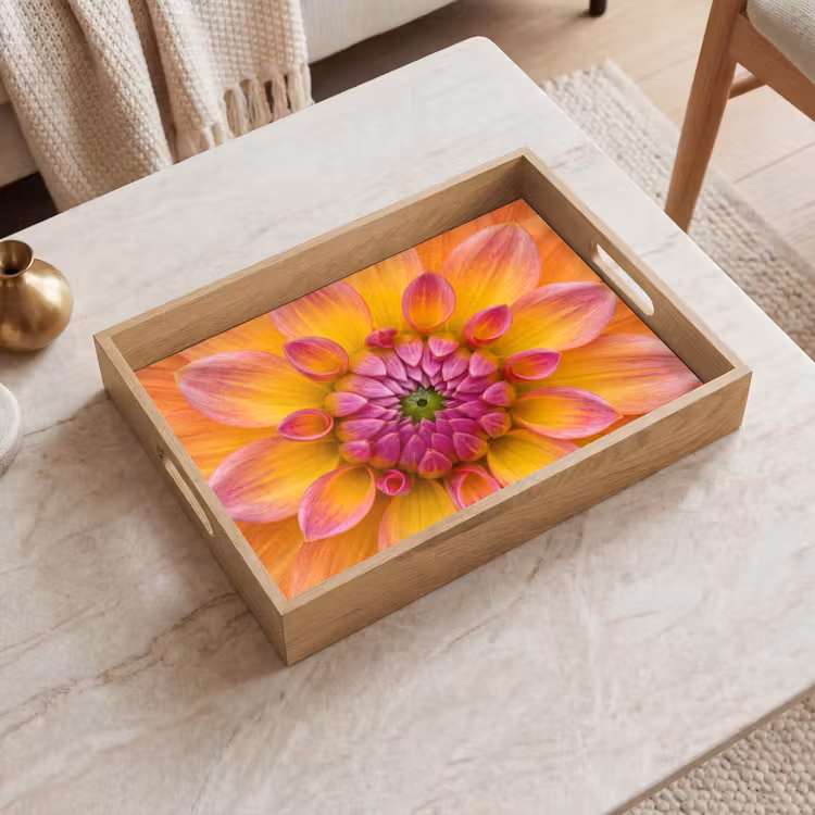 Bandeja - Dalia - Flor - Naranja — 2