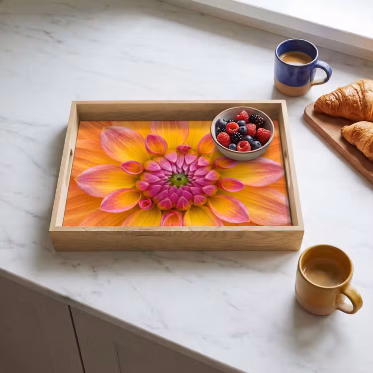 Bandeja - Dalia - Flor - Naranja — 3
