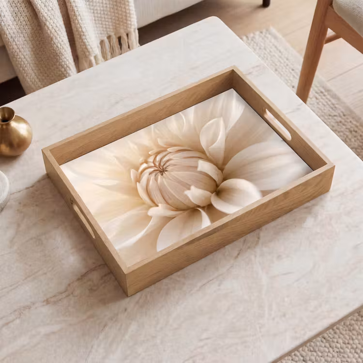 Bandeja - Flor - Dalia - Blanco — 2