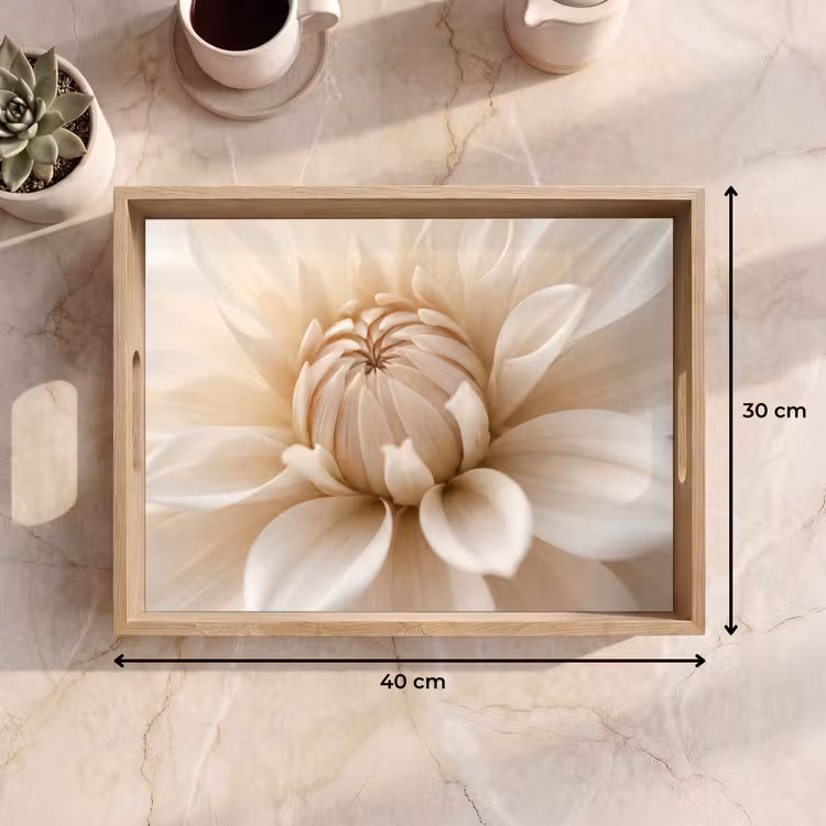 Bandeja - Flor - Dalia - Blanco — 7