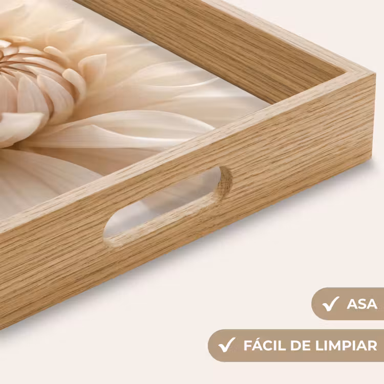 Bandeja - Flor - Dalia - Blanco — 8