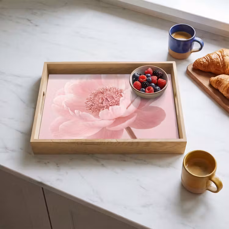 Bandeja - Flor - Peonía - Rosa — 3