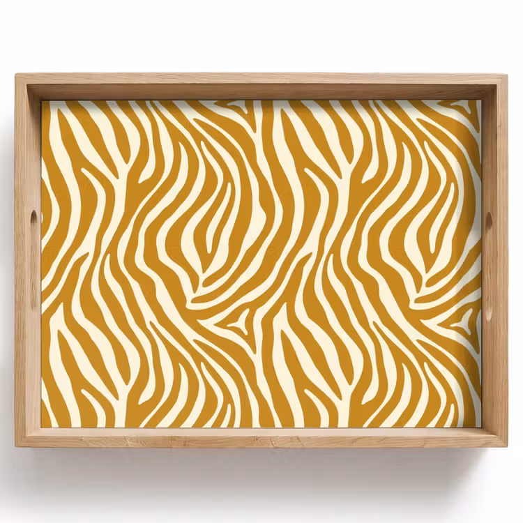 Bandeja - Cebra - Clásico - Ocre - Amarillo — 1