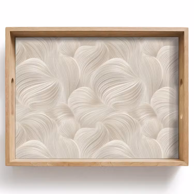 Bandeja - Lines - Ventilador - Beige — 1