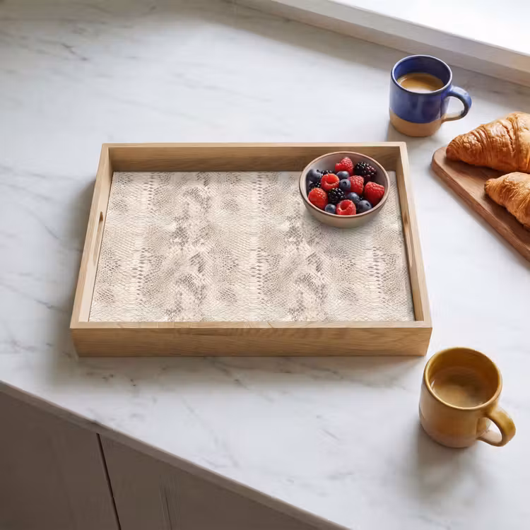 Bandeja - Serpiente - Estampado - Beige — 3