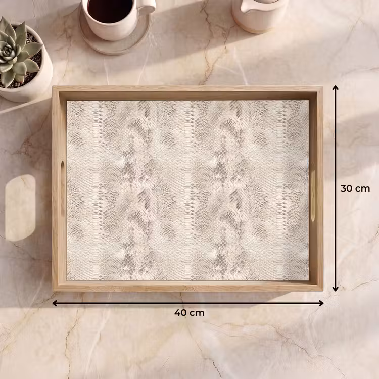Bandeja - Serpiente - Estampado - Beige — 7