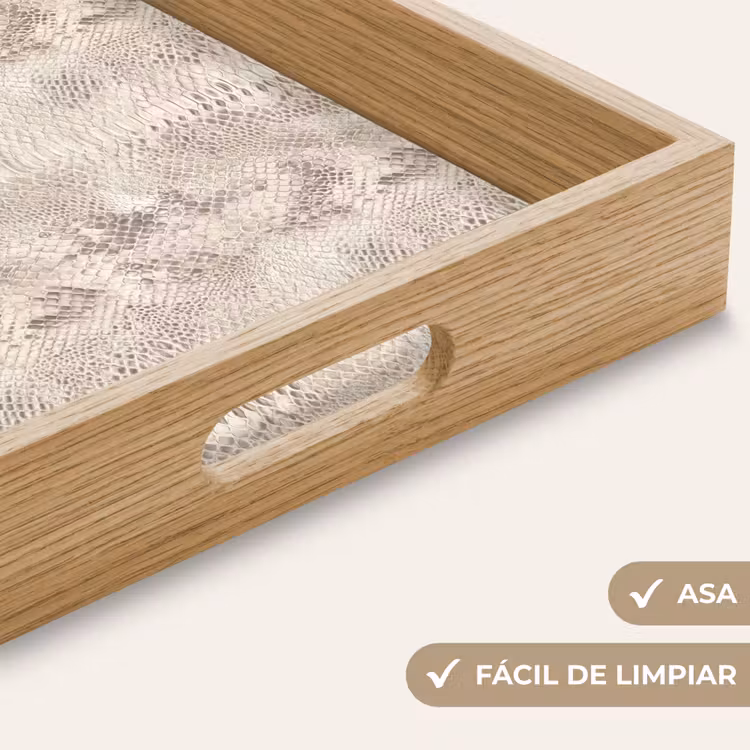 Bandeja - Serpiente - Estampado - Beige — 8