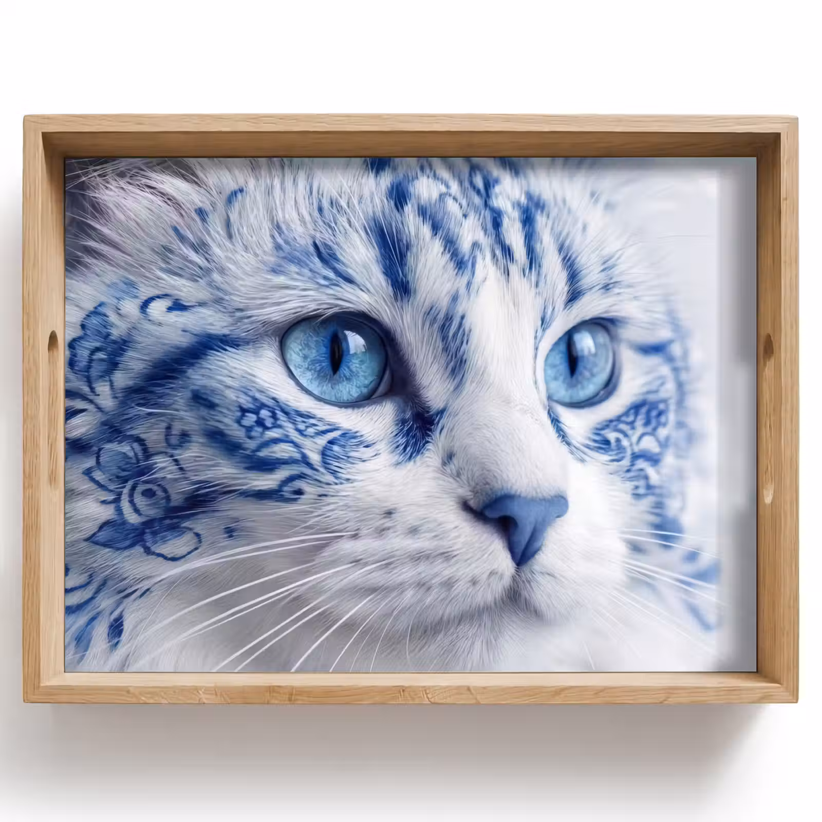 Bandeja - Gato - Patrón - Azul — 1