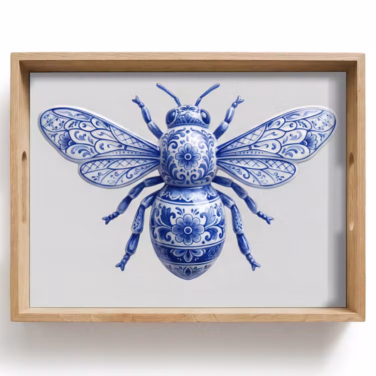 Bandeja - Abeja - Moderno - Delft - Azul — 1