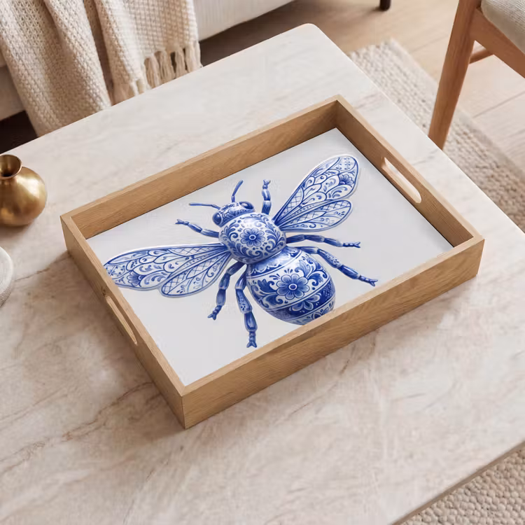 Bandeja - Abeja - Moderno - Delft - Azul — 2