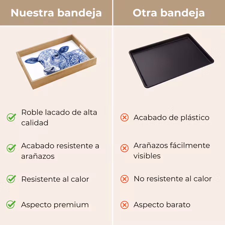 Bandeja - Ilustración - Vaca - Azul — 9