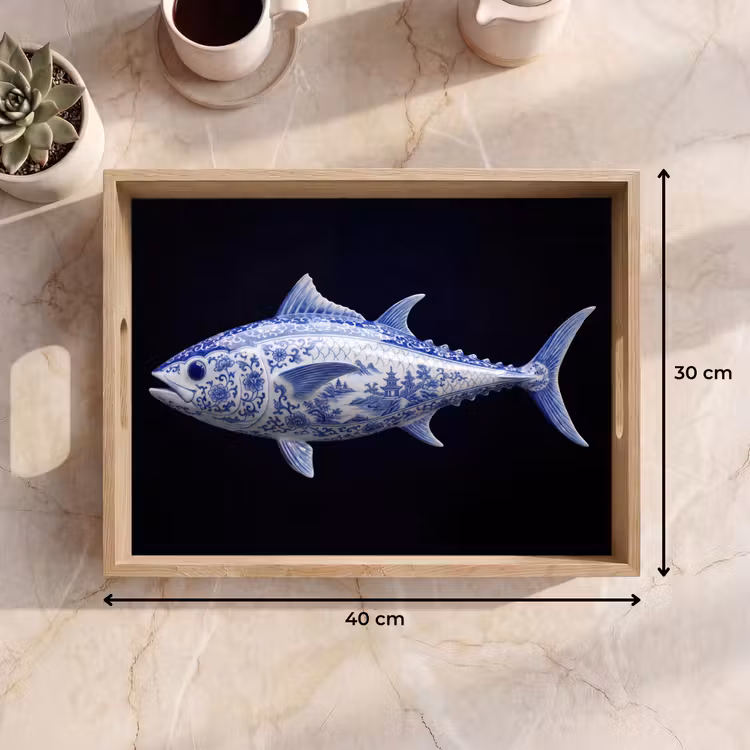 Bandeja - Porcelana - Atún - Delftware — 7