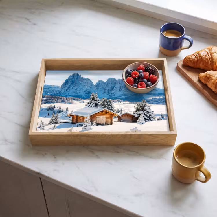 Bandeja - Invierno - Cabaña - Montañas - Vistas - Nieve — 3