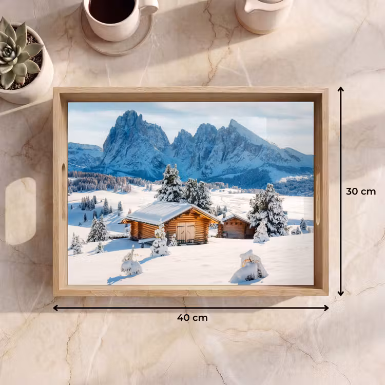 Bandeja - Invierno - Cabaña - Montañas - Vistas - Nieve — 7