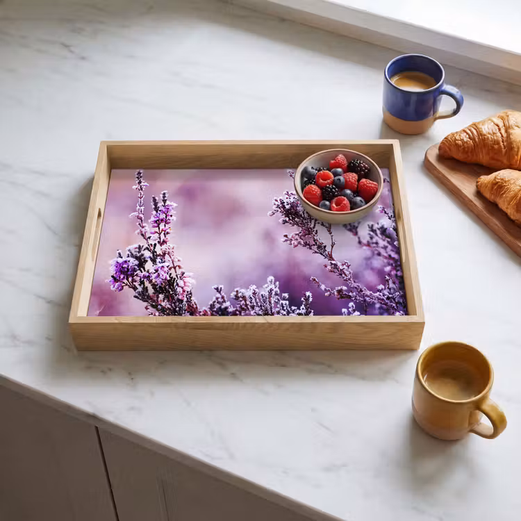 Bandeja - Lavanda - Invierno - Flores - Morado — 3