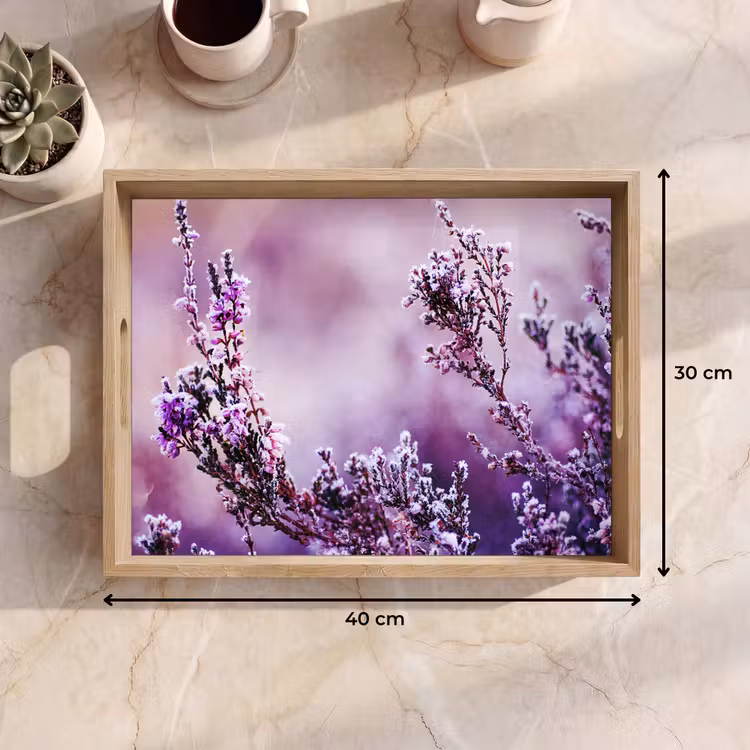 Bandeja - Lavanda - Invierno - Flores - Morado — 7