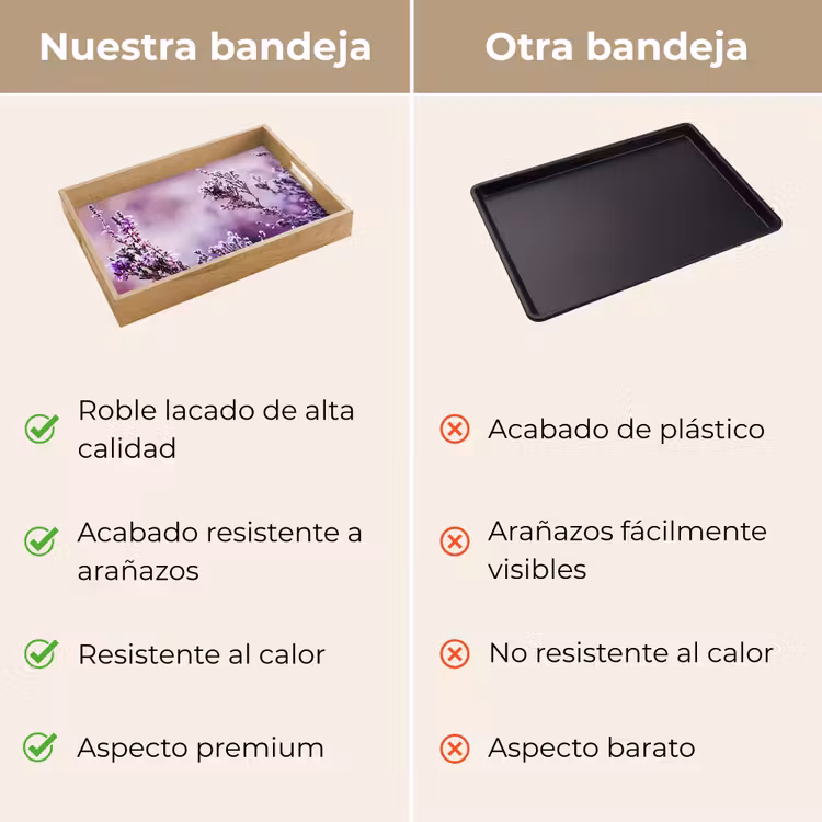 Bandeja - Lavanda - Invierno - Flores - Morado — 9