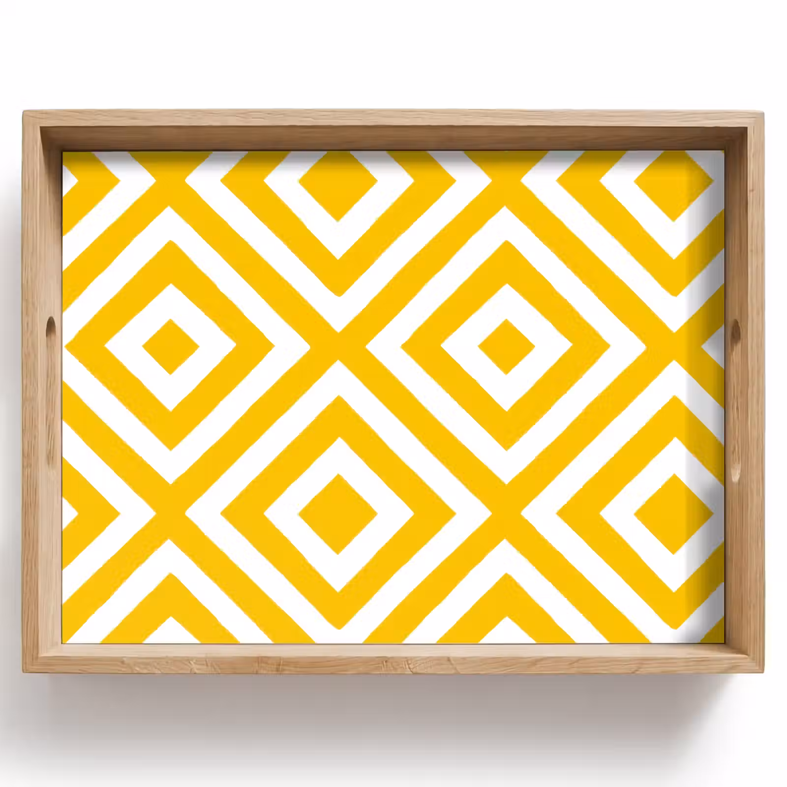 Bandeja - Geométrico - Líneas - Moderno - Amarillo - Blanco — 1