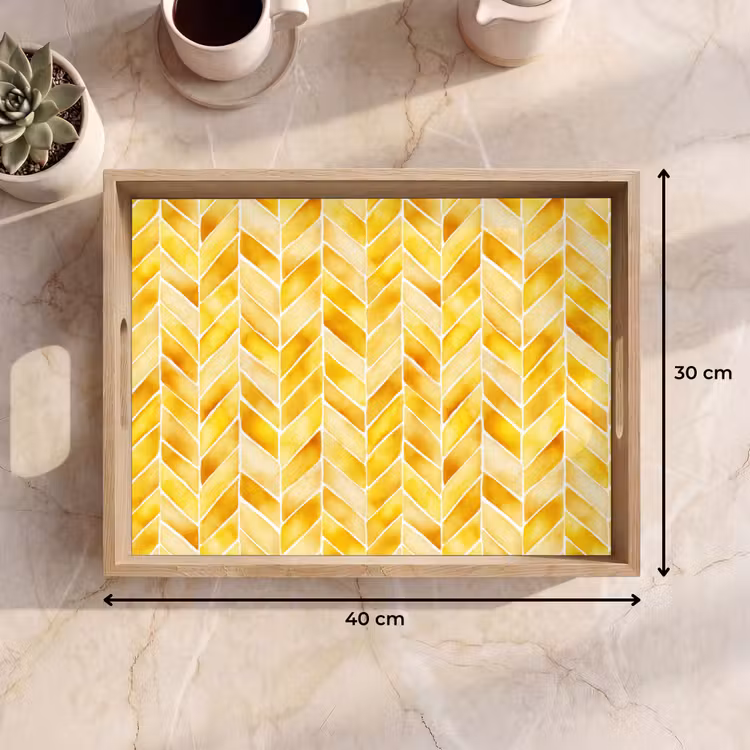 Bandeja - Espiga - Acuarela - Motivos - Amarillo dorado — 7