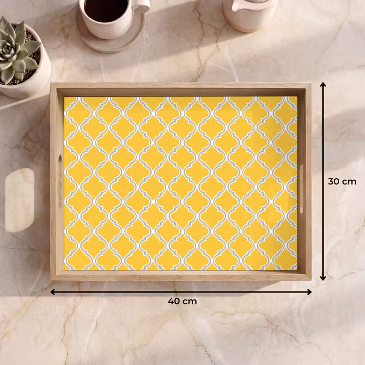 Bandeja - Linterna - Arabesco - Elegante - Amarillo — 7