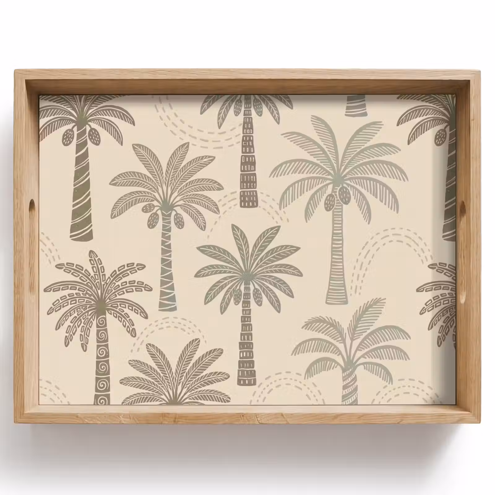 Bandeja - Palmeras - Estampado - Tropical - Beige — 1