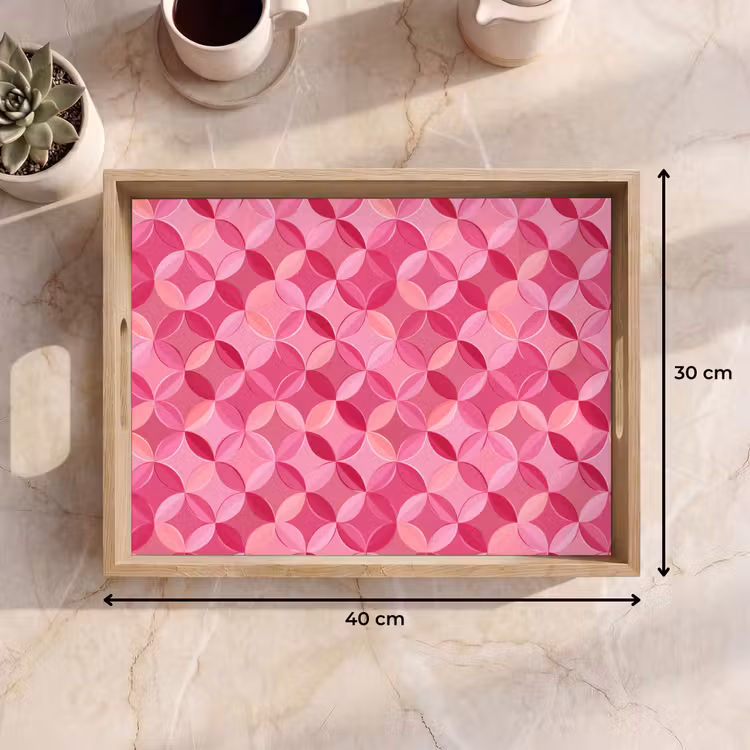 Bandeja - Geométrico - Mosaico - Moderno - Rosa — 7