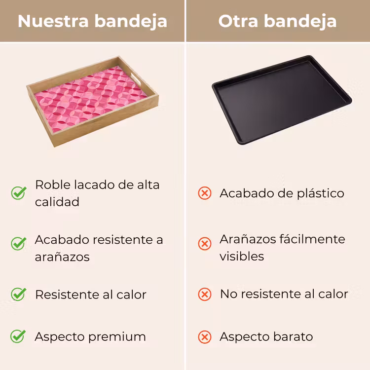 Bandeja - Geométrico - Mosaico - Moderno - Rosa — 9