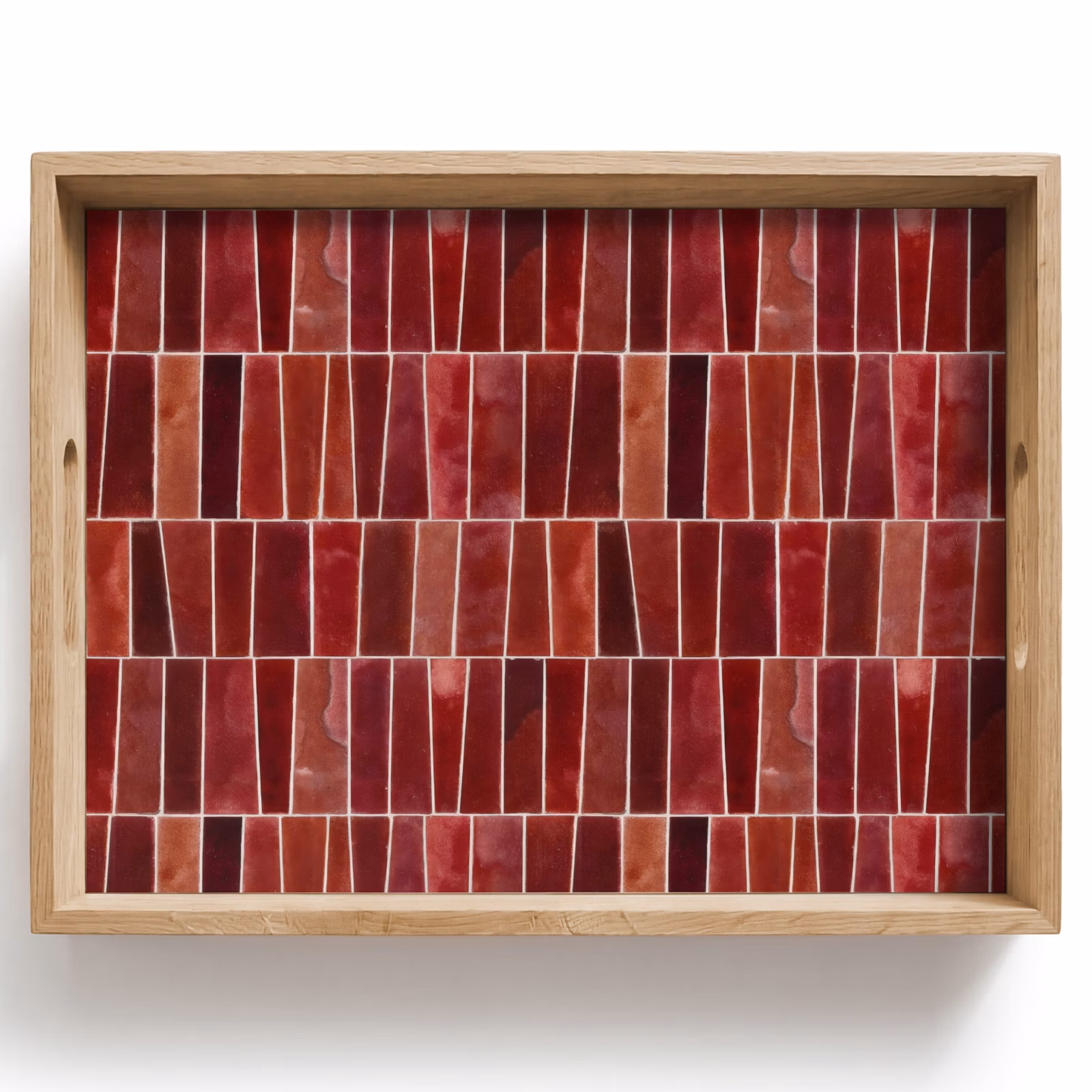 Bandeja - Azulejos - Modernos - Texturados - Rojo intenso — 1