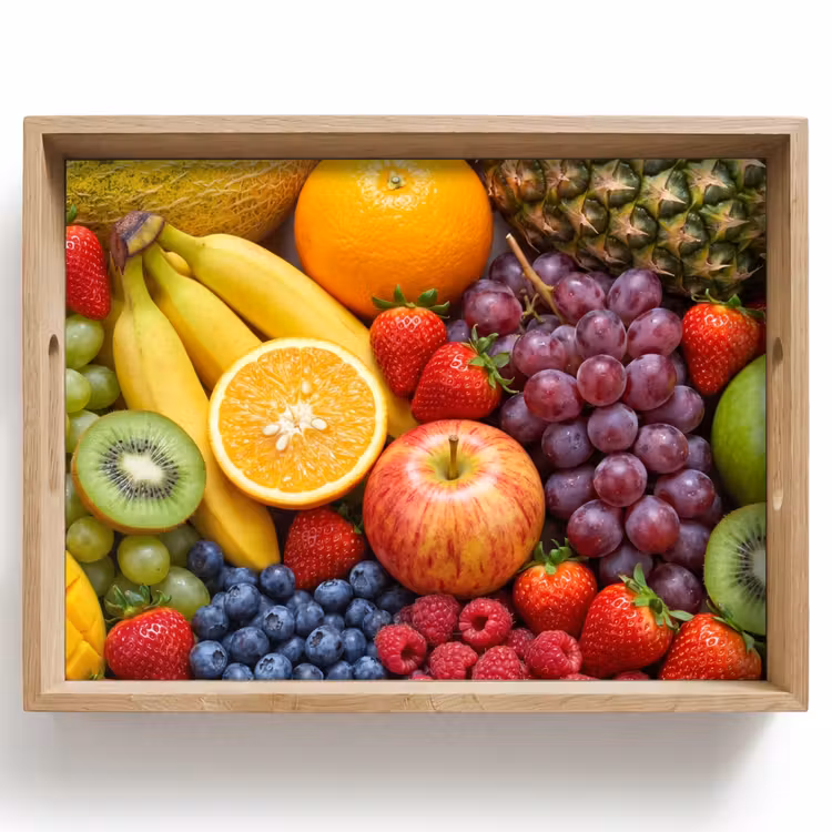 Bandeja - Comida - Fruta - Fresca - Colorida - Nutrición — 1