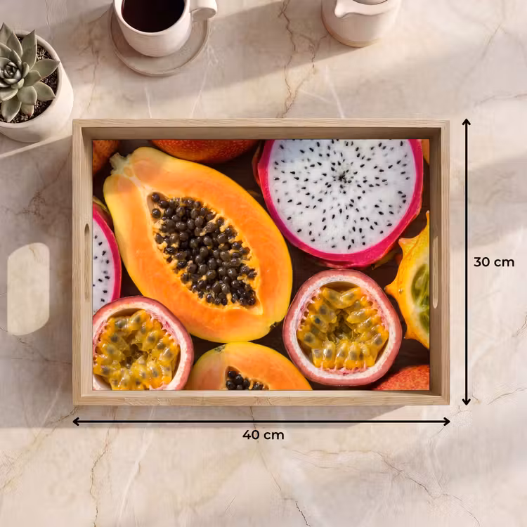 Bandeja - Fruta - Abierto - Tropical - Comida - Colorido — 7