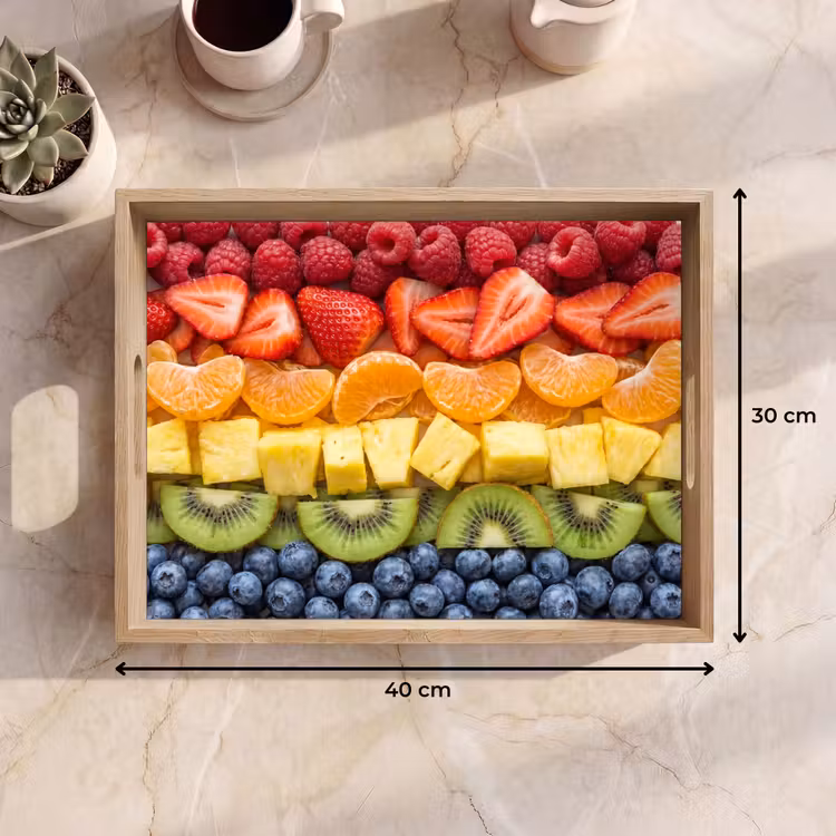 Bandeja - Fruta - Arcoíris - Saludable - Colorido — 7