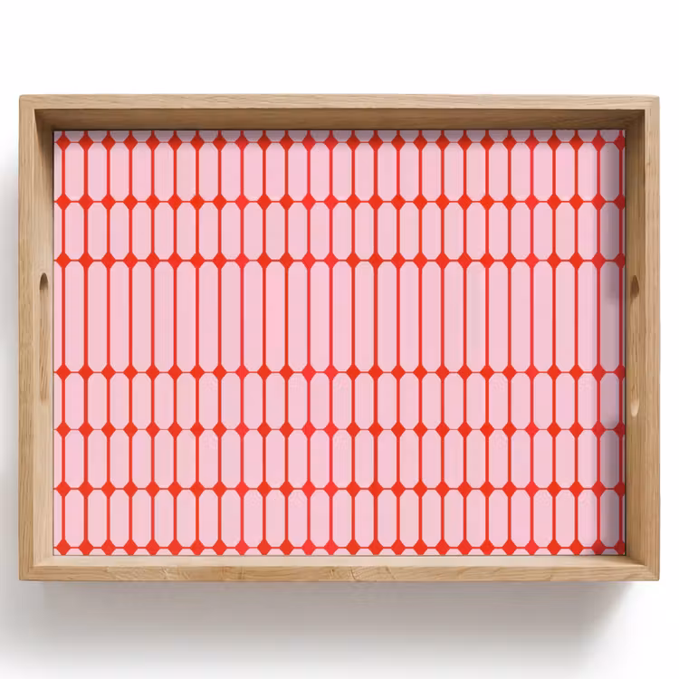 Bandeja - Geométrico - Minimalista - Rojo - Rosa — 1
