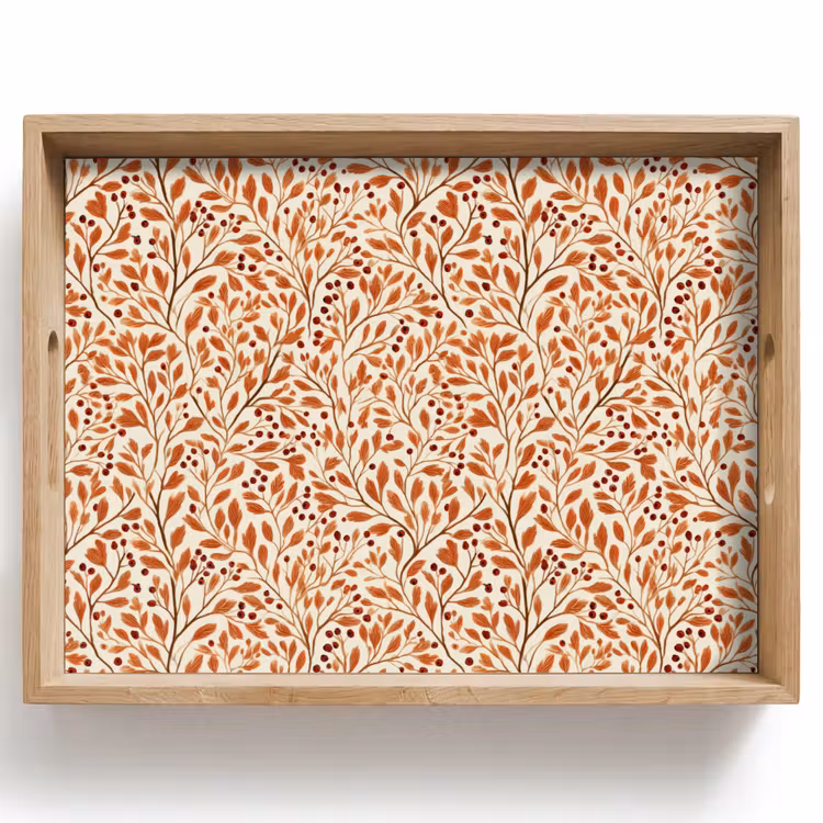 Bandeja - Hojas - Botánica  - Terracota — 1