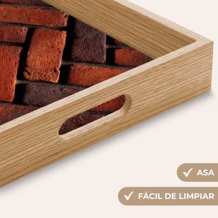 Bandeja - Ladrillos - Espiga - Textura - Marrón rojizo — 8