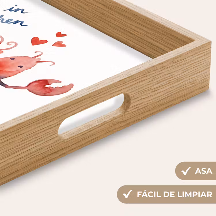 Bandeja - Animal - Danza - Amor - Acuarela - Rojo — 8