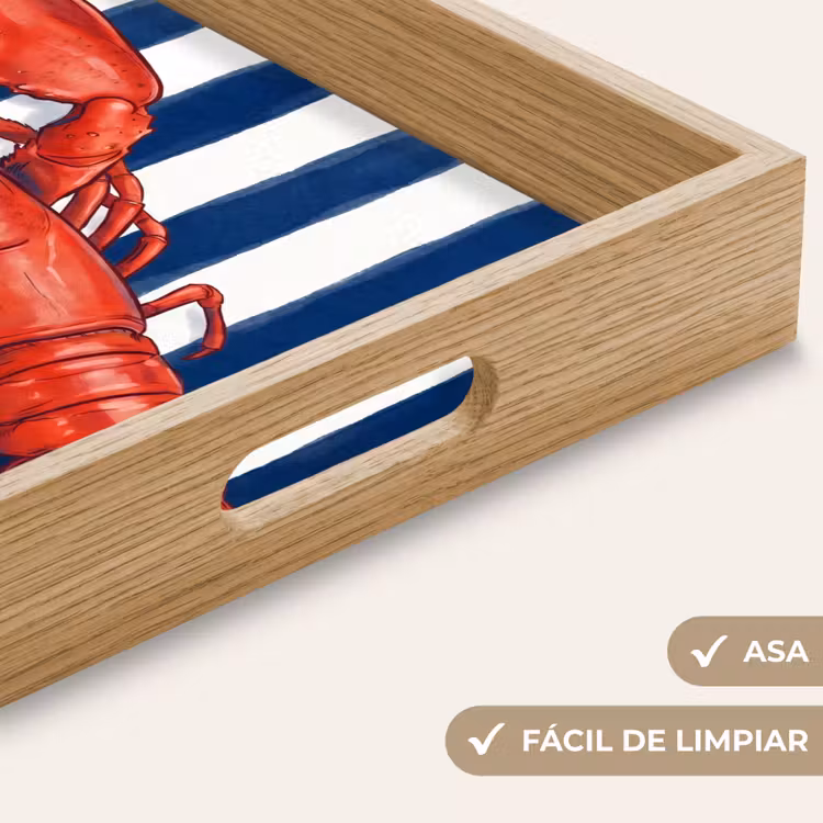 Bandeja - Crustáceo - Langosta - Marino - Ilustración - Rojo — 8