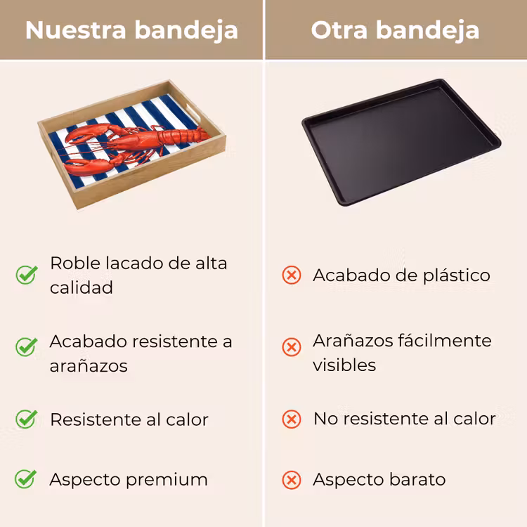 Bandeja - Crustáceo - Langosta - Marino - Ilustración - Rojo — 9