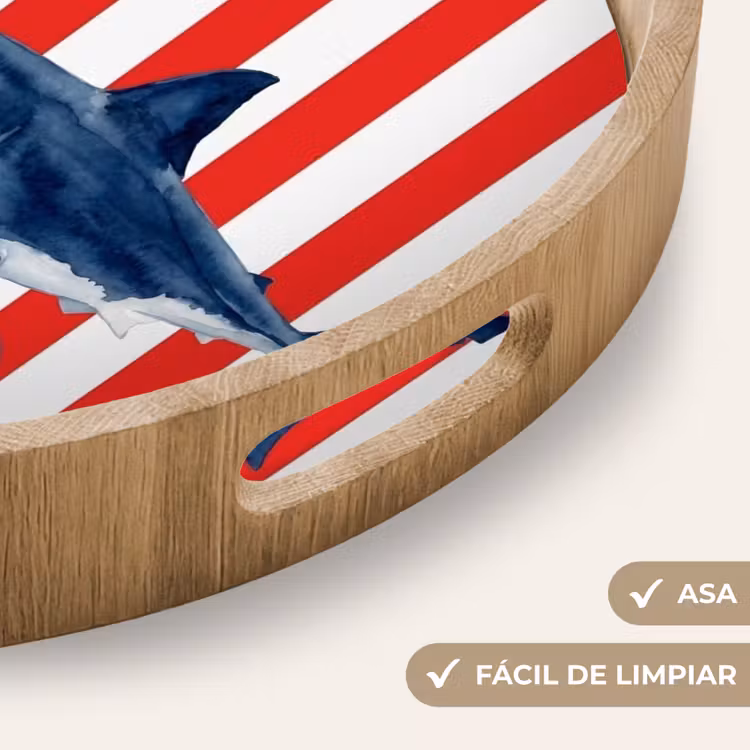 Bandeja - Pez - Tiburón - Mar - Ilustración - Azul — 8