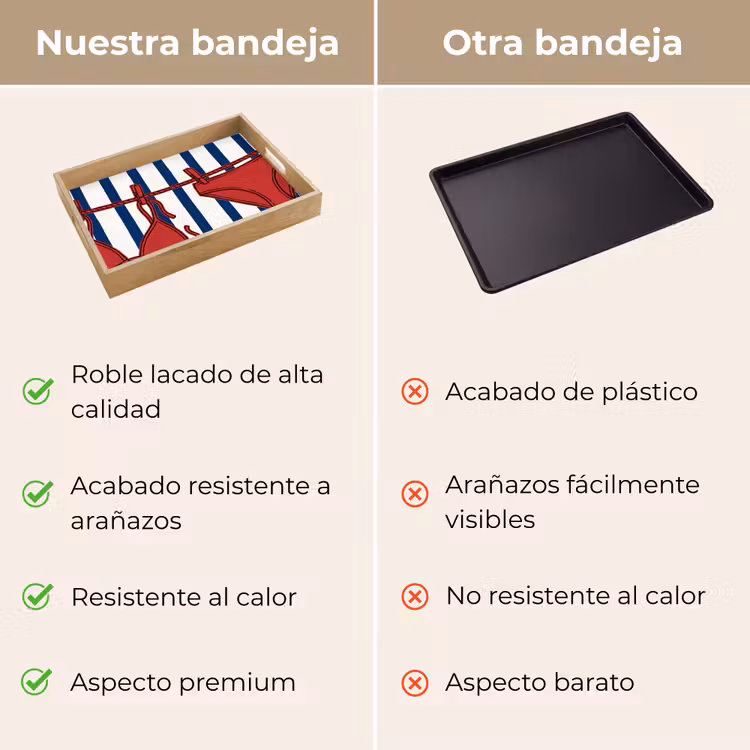 Bandeja - Trajes de baño - Tendedero - Verano - Ilustración - Rojo — 9