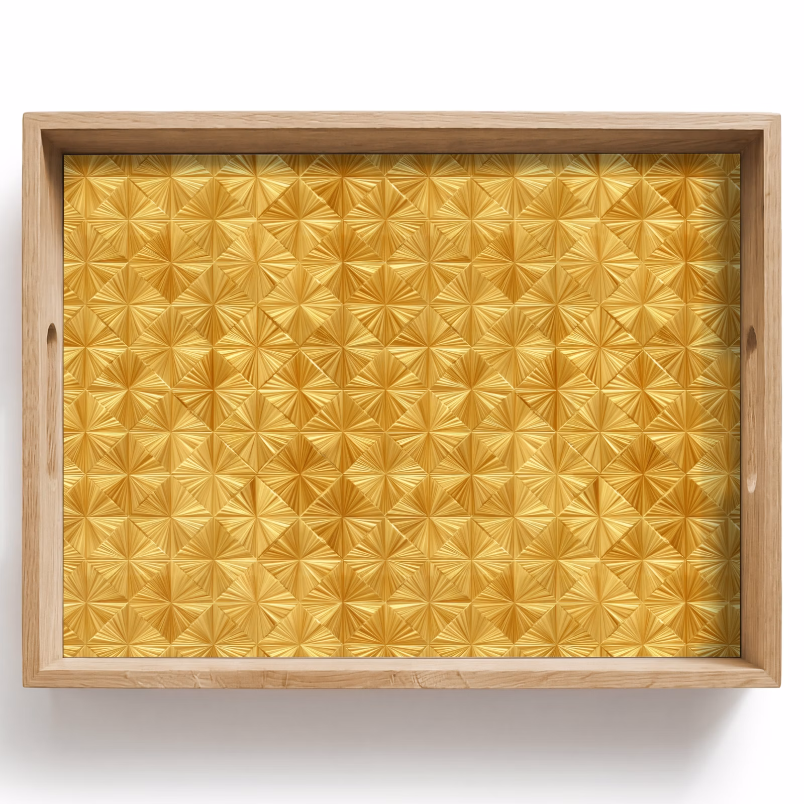 Bandeja - Azulejos - Geométricos - En relieve - Dorados — 1