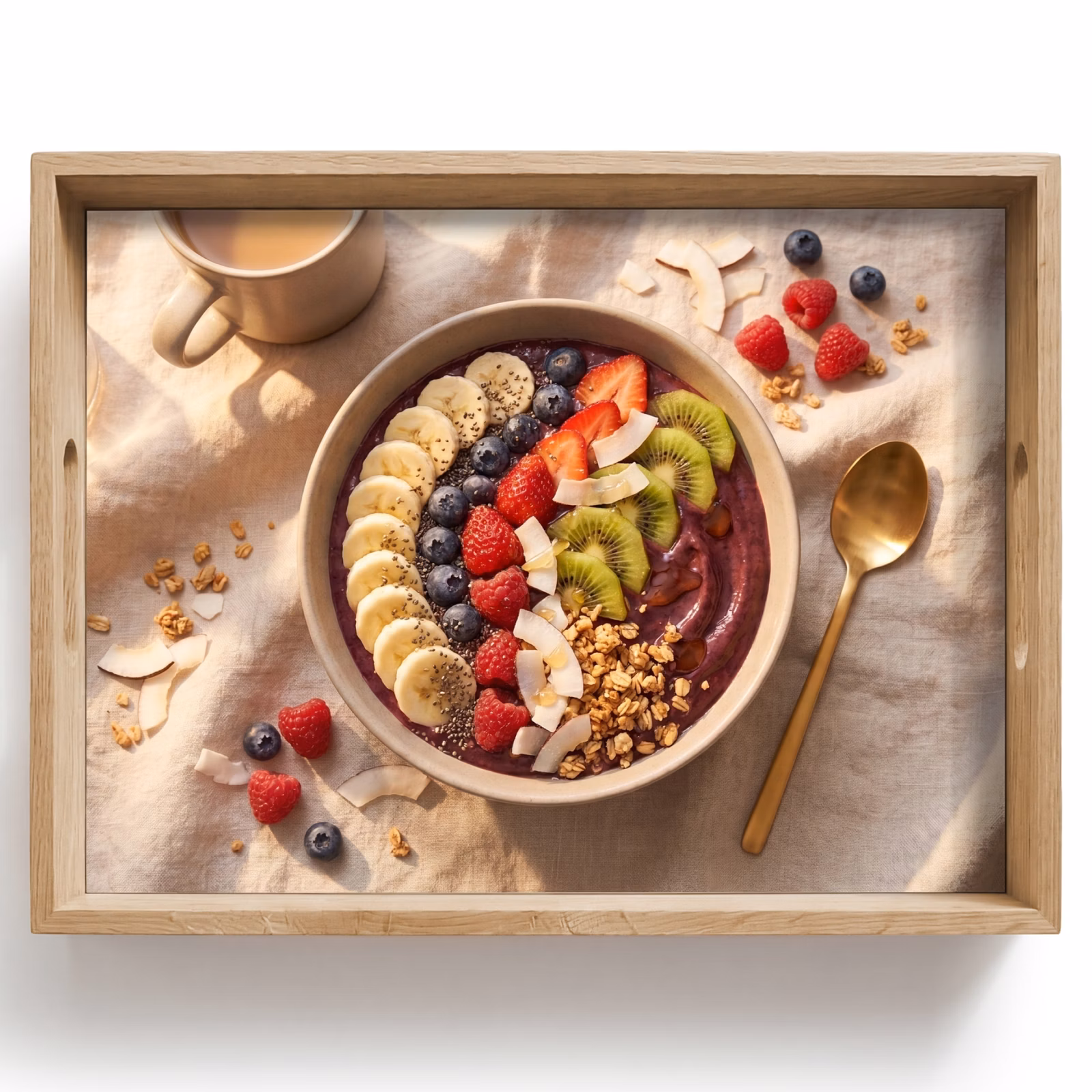 Bandeja - Comida - Cuenco de desayuno - Fruta - Saludable - Colorido — 1