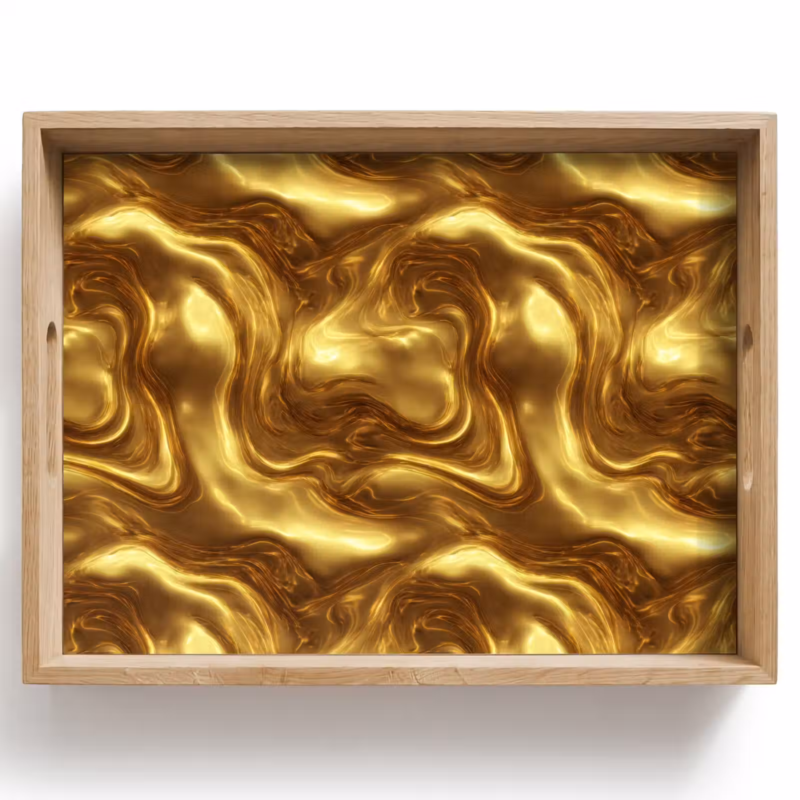 Bandeja - Textura - Líquido - Orgánico - Dorado — 1